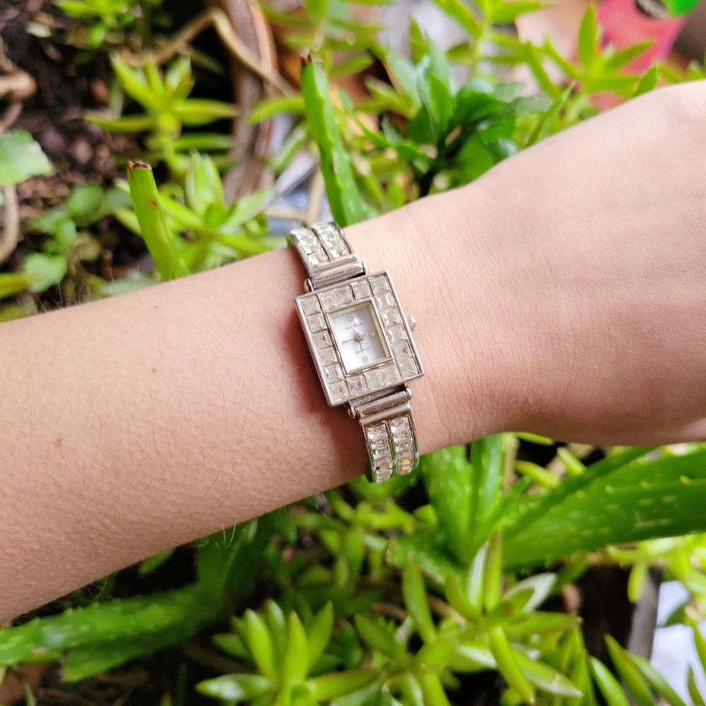 Classic Silver Rhinestone Watch - Picture 3 of 15
